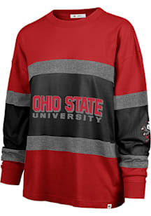 47 Ohio State Buckeyes Womens Red Breezyway LS Tee