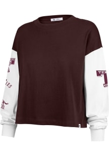47 Texas A&amp;M Aggies Womens Maroon Badge Sydney LS Tee