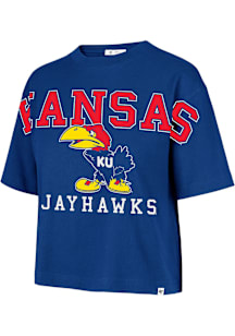 47 Kansas Jayhawks Womens Blue Outreach Short Sleeve T-Shirt