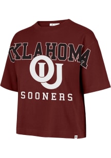 47 Oklahoma Sooners Womens Crimson Outreach Short Sleeve T-Shirt