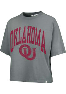 47 Oklahoma Sooners Womens Grey Geo Short Sleeve T-Shirt