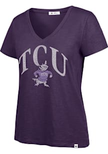 47 TCU Horned Frogs Womens Purple Outreach Short Sleeve T-Shirt