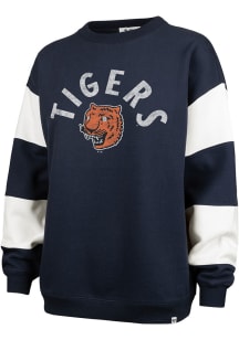 47 Detroit Tigers Womens Navy Blue Eephus Barred Crew Sweatshirt