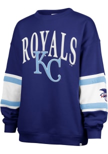 47 Kansas City Royals Womens Blue Steadfast Paneled Crew Sweatshirt
