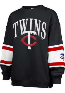 47 Minnesota Twins Womens Navy Blue Steadfast Paneled Crew Sweatshirt