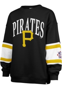 47 Pittsburgh Pirates Womens Black Steadfast Paneled Crew Sweatshirt