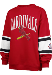 47 St Louis Cardinals Womens Red Steadfast Paneled Crew Sweatshirt