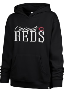 47 Cincinnati Reds Womens Black Whim Hooded Sweatshirt