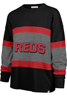 47 Cincinnati Reds Womens Black Breezyway LS Tee