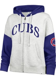 47 Chicago Cubs Womens Grey Ripley Long Sleeve Full Zip Jacket