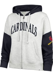 47 St Louis Cardinals Womens Grey Ripley Long Sleeve Full Zip Jacket