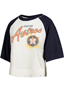 47 Houston Astros Womens White Flare Raglan Short Sleeve T-Shirt