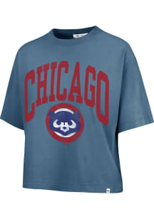 47 Chicago Cubs Womens Blue Shale Short Sleeve T-Shirt