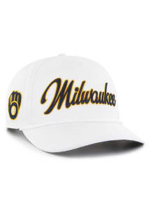 47 Milwaukee Brewers Overhand Hitch Adjustable Hat - White