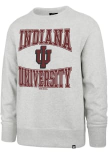 Mens Indiana Hoosiers Grey 47 Letters Headline Crew Sweatshirt