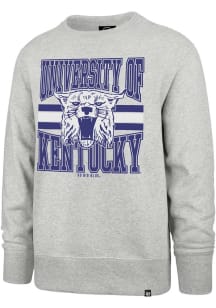 47 Kentucky Wildcats Mens Grey Letters Headline Long Sleeve Crew Sweatshirt