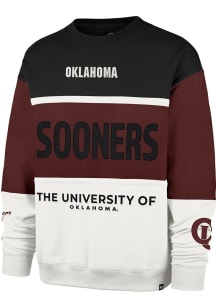 47 Oklahoma Sooners Mens Black On Five Maximalist Long Sleeve Crew Sweatshirt