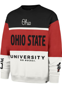 Mens Ohio State Buckeyes Red 47 On Five Maximalist Crew Sweatshirt