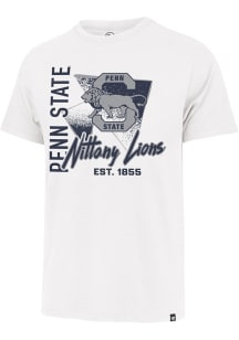 Penn State Nittany Lions White 47 Side Arm Franklin Short Sleeve Fashion T Shirt