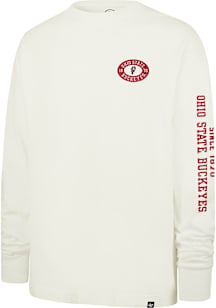47 Ohio State Buckeyes Ivory Tide Sweep Montauk Long Sleeve T Shirt