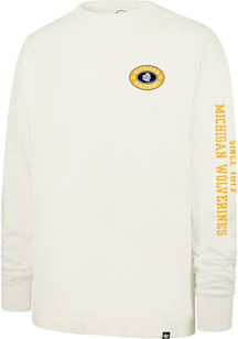 47 Michigan Wolverines Ivory Tide Sweep Montauk Long Sleeve T Shirt
