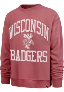 Mens Wisconsin Badgers Red 47 Wave Rider River Crew Sweatshirt
