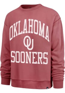 47 Oklahoma Sooners Mens Red Wave Rider River Long Sleeve Crew Sweatshirt