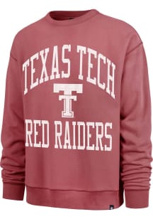 47 Texas Tech Red Raiders Mens Red Wave Rider River Long Sleeve Crew Sweatshirt