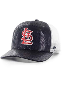 47 St Louis Cardinals Navy Blue Dazzle Trucker Womens Adjustable Hat