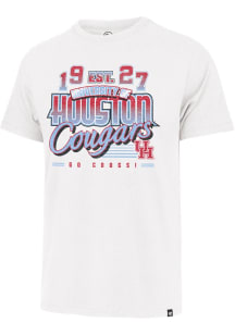 47 Houston Cougars White Football Franklin Design Short Sleeve Fashion T Shirt