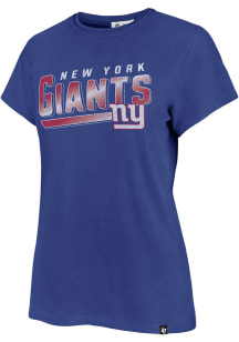 47 New York Giants Womens Blue Frankie Short Sleeve T-Shirt