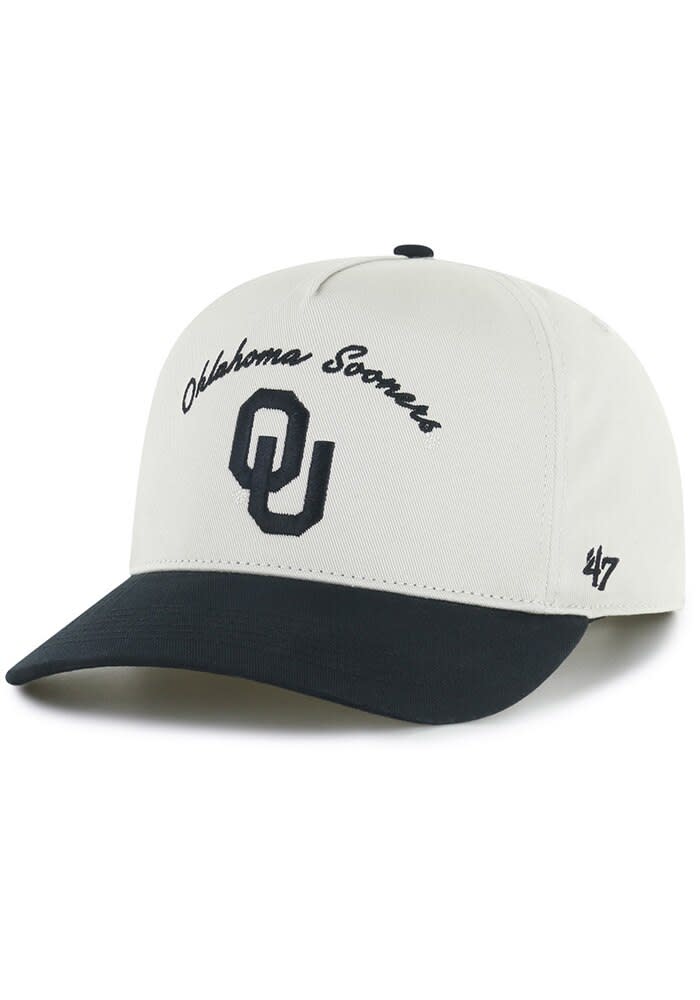 47 Oklahoma Sooners IVORY Stable Hitch Adjustable Hat - 48023331