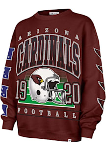 47 Arizona Cardinals Womens Red Go Big Crew Sweatshirt