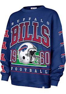 47 Buffalo Bills Womens Blue Go Big Crew Sweatshirt
