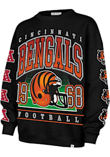 47 Cincinnati Bengals Womens Black Go Big Crew Sweatshirt