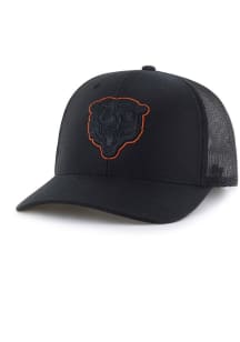 47 Chicago Bears Strap Trucker Design Adjustable Hat - Black