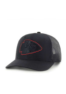 47 Kansas City Chiefs Strap Trucker Design Adjustable Hat - Black