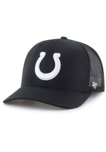 47 Indianapolis Colts Strap Trucker Design Adjustable Hat - Black
