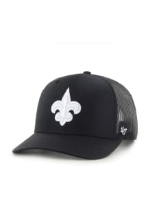 47 New Orleans Saints Strap Trucker Adjustable Hat - Black