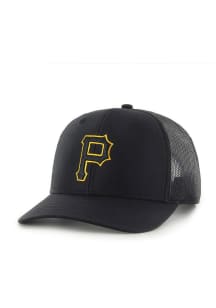 47 Pittsburgh Pirates Outline Trucker Adjustable Hat - Black