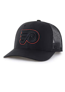 47 Philadelphia Flyers Outline Trucker Adjustable Hat - Black