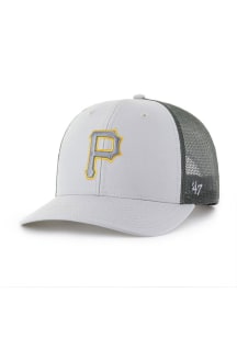 47 Pittsburgh Pirates Outline Trucker Adjustable Hat - Grey