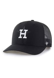 47 Houston Astros White Logo Trucker Adjustable Hat - Black