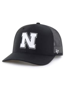 47 Black Nebraska Cornhuskers White Logo Trucker Adjustable Hat