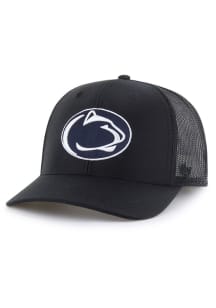 47 Black Penn State Nittany Lions White Logo Trucker Adjustable Hat