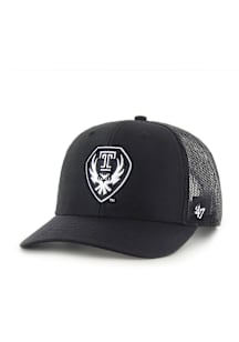 47 Temple Owls White Logo Trucker Adjustable Hat - Black
