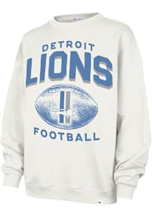 47 Detroit Lions Womens White Arch Crew Sweatshirt