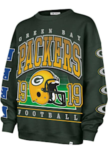47 Green Bay Packers Womens Green Go Big Crew Sweatshirt