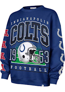 47 Indianapolis Colts Womens Blue Go Big Crew Sweatshirt