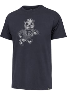 47 Rice Owls Navy Blue Premier Franklin Vintage Owl Short Sleeve Fashion T Shirt